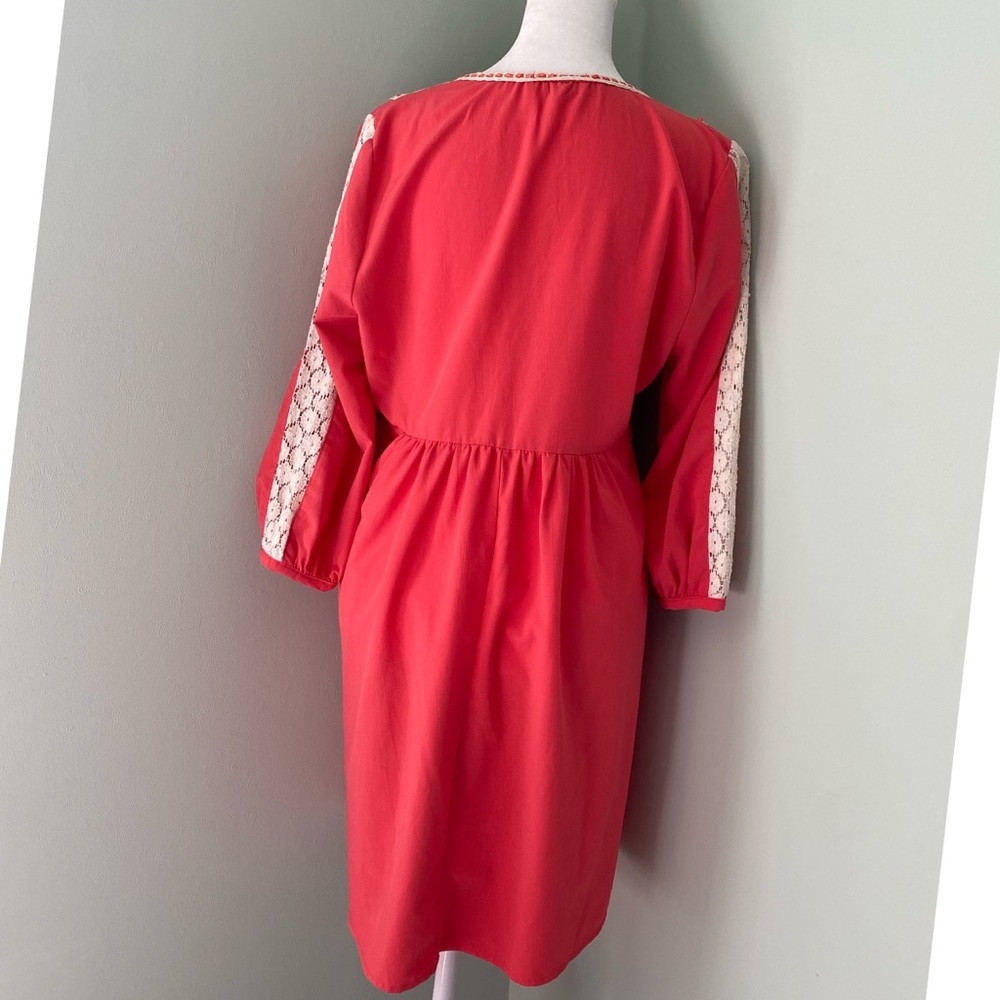 Umgee Coral Lace Flowy Dress - Picture 3 of 3